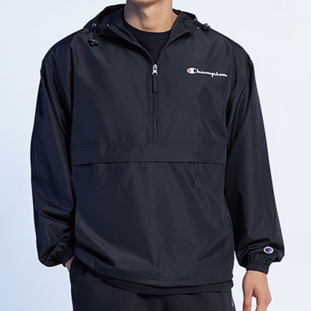 Champion men’s black hooded windbreaker